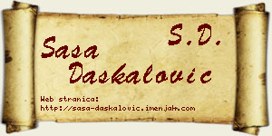 Saša Daskalović vizit kartica